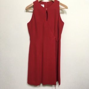 Jones New York Red Sleeveless Sheath Dress
